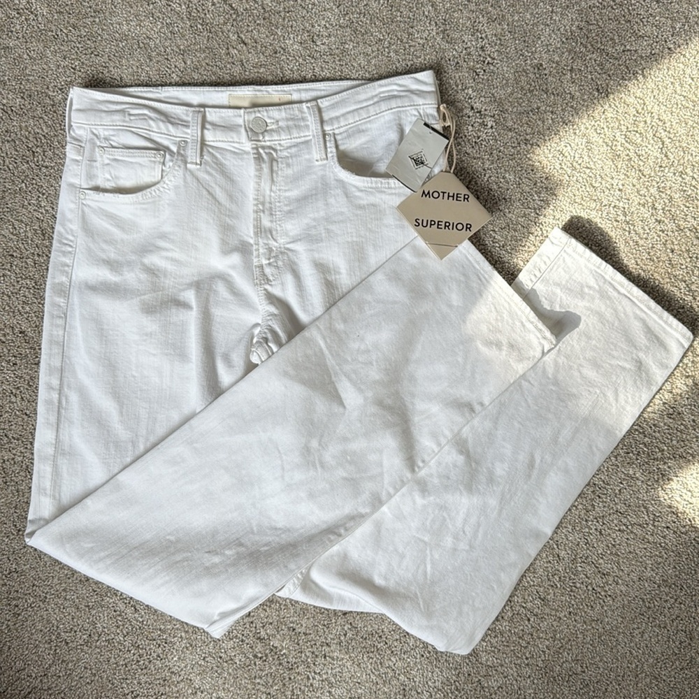 NWT MOTHER The Smarty Pants Skimp High Rise Jeans in Totally Innocent - Picture 11 of 11
